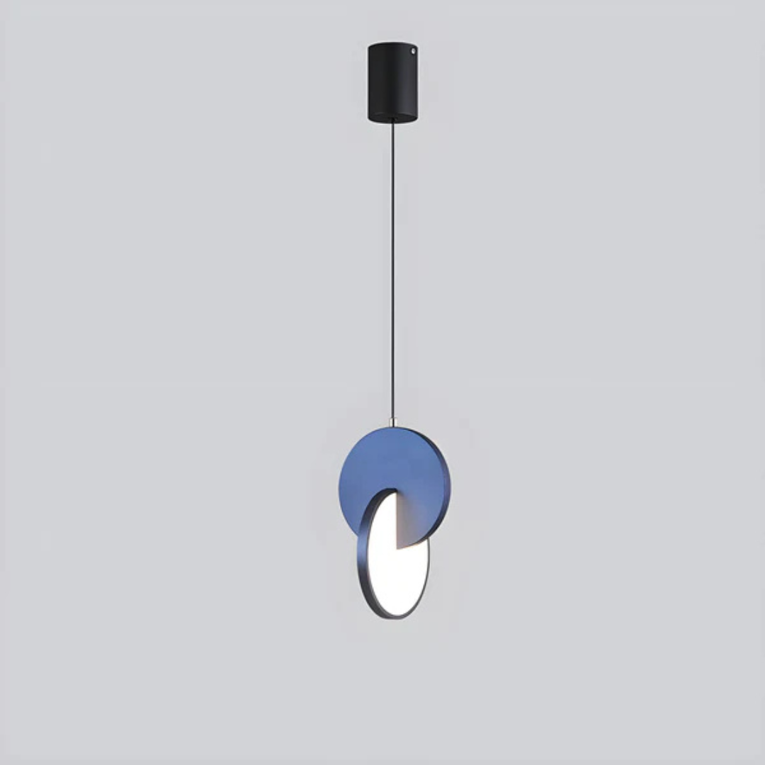 Pendant Lamp Modern Art Deco with Double Circle Design