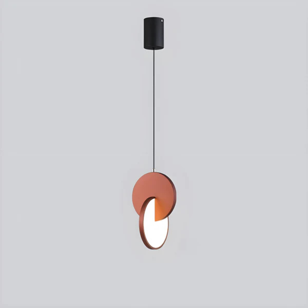 Pendant Lamp Modern Art Deco with Double Circle Design