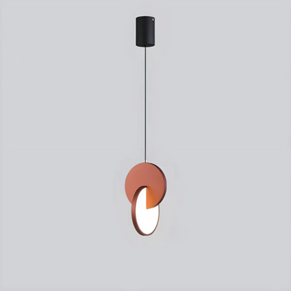 Pendant Lamp Modern Art Deco with Double Circle Design