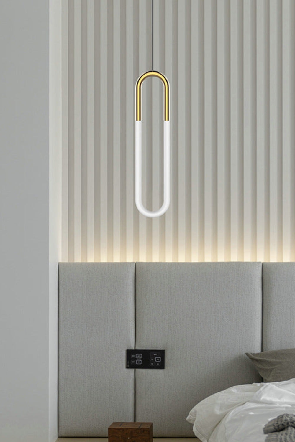 Pendant Lamp Modern Art Deco with U-Shaped LED Loop and Adjustable Wire