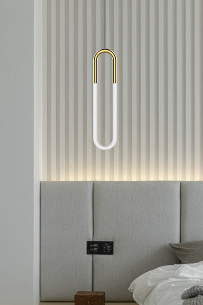 Pendant Lamp Modern Art Deco with U-Shaped LED Loop and Adjustable Wire