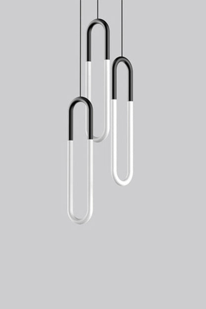 Pendant Lamp Modern Art Deco with U-Shaped LED Loop and Adjustable Wire