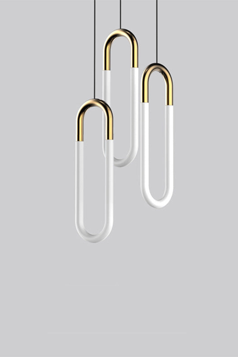 Pendant Lamp Modern Art Deco with U-Shaped LED Loop and Adjustable Wire
