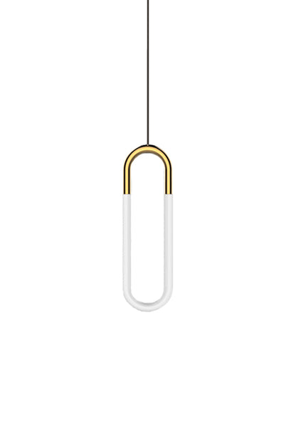 Pendant Lamp Modern Art Deco with U-Shaped LED Loop and Adjustable Wire