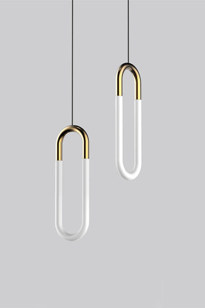 Pendant Lamp Modern Art Deco with U-Shaped LED Loop and Adjustable Wire