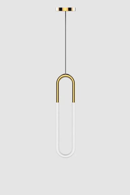 Pendant Lamp Modern Art Deco with U-Shaped LED Loop and Adjustable Wire
