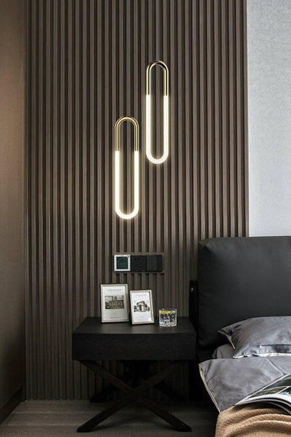 Pendant Lamp Modern Art Deco with U-Shaped LED Loop and Adjustable Wire