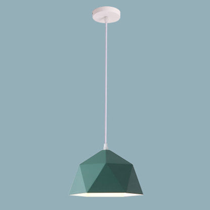 Pendant Lamp Modern Geometric Diamond-Shape Shade with Gold Interior