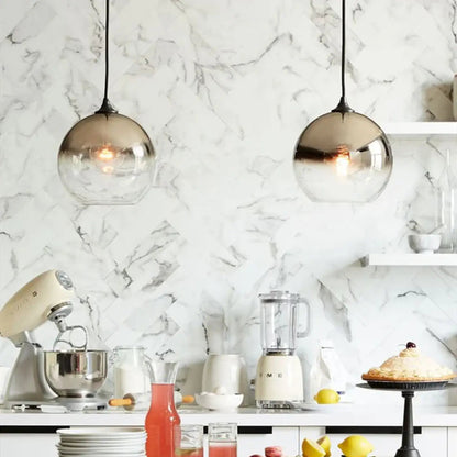 Pendant Lamp Modern Globe with Gradient Glass Shade
