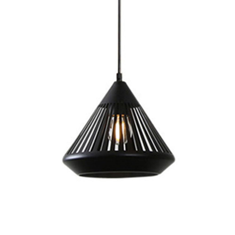 Pendant Lamp Modern Minimalist with Conical Slotted Shade and Adjustable Height