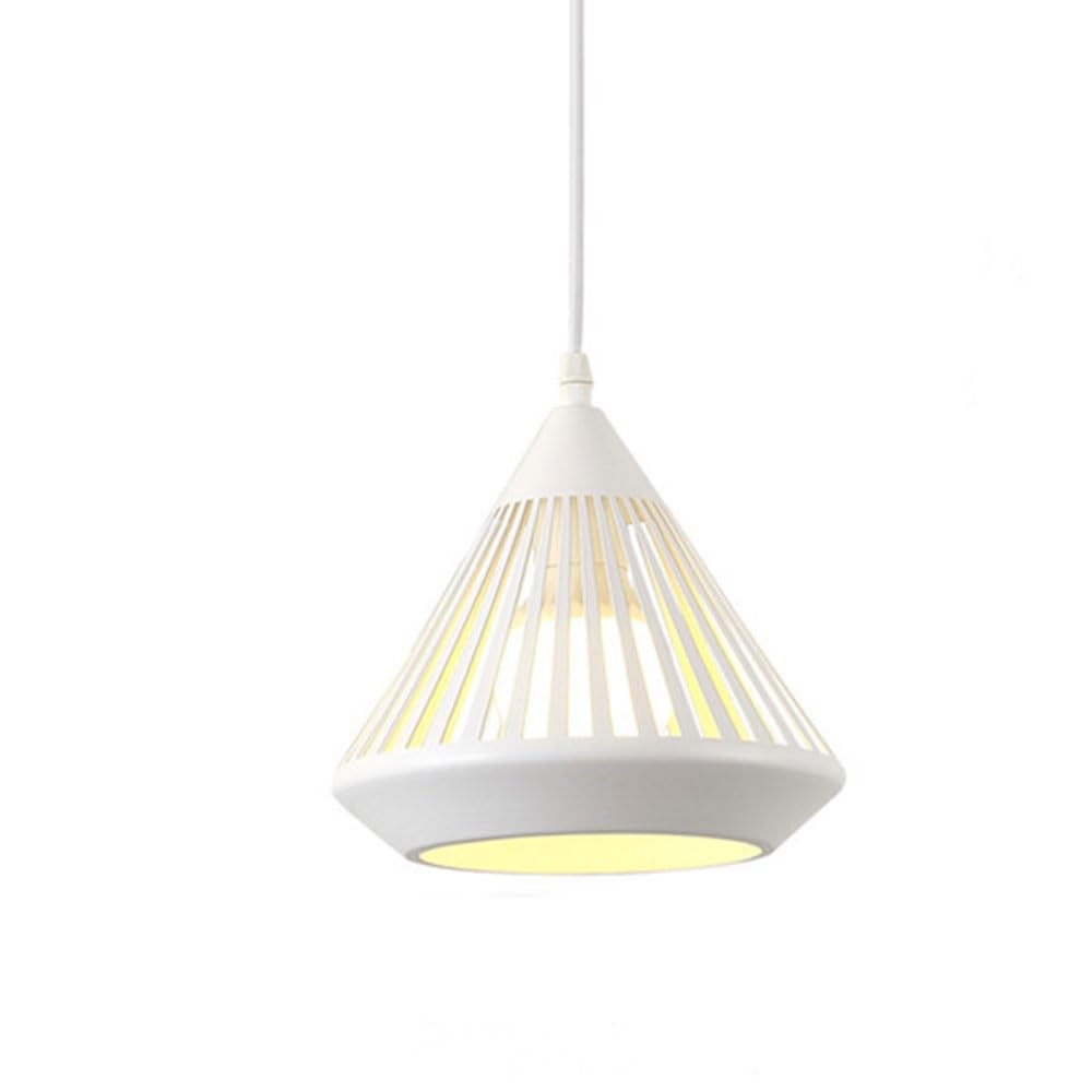 Pendant Lamp Modern Minimalist with Conical Slotted Shade and Adjustable Height