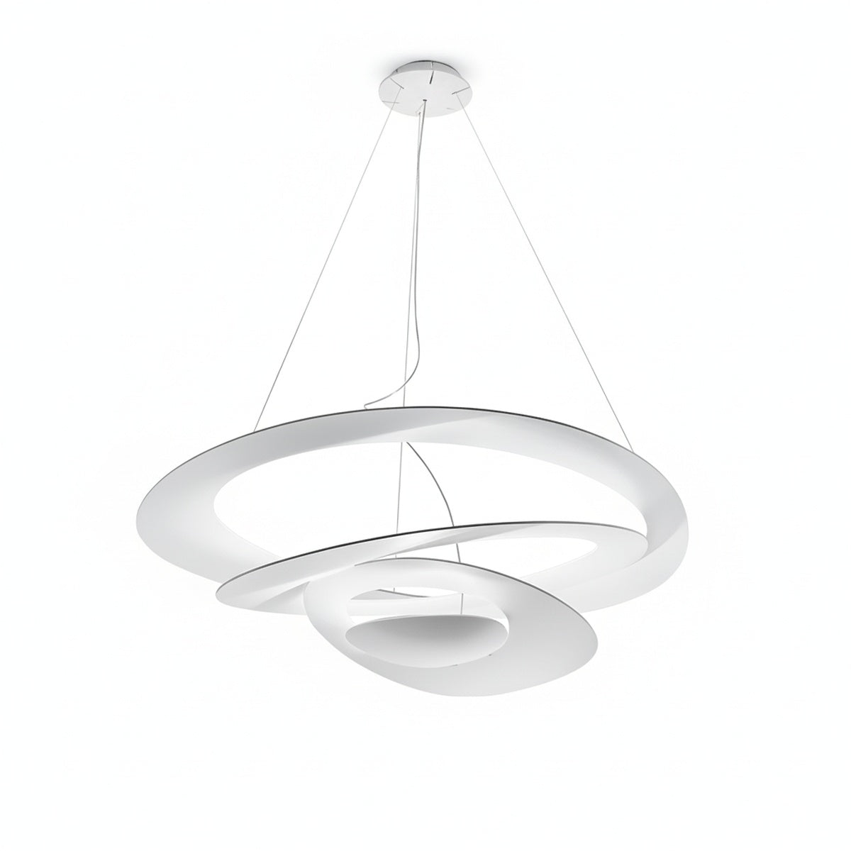 Pendant Lamp Modern Spiral Ring Design with Adjustable Suspension Cable