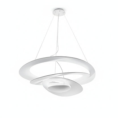 Pendant Lamp Modern Spiral Ring Design with Adjustable Suspension Cable