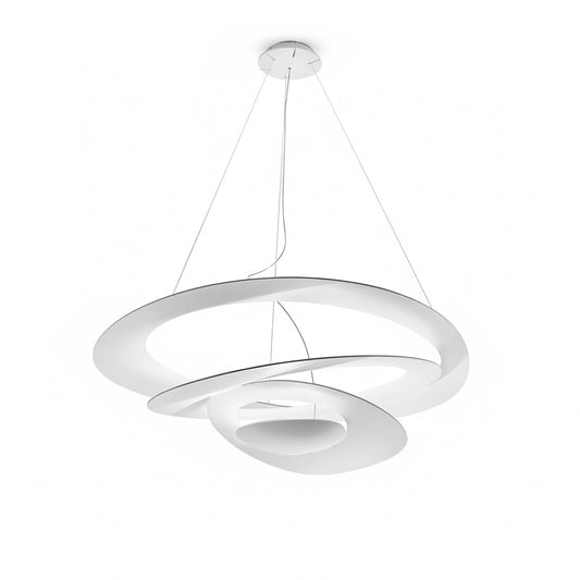 Pendant Lamp Modern Spiral Ring Design with Adjustable Suspension Cable