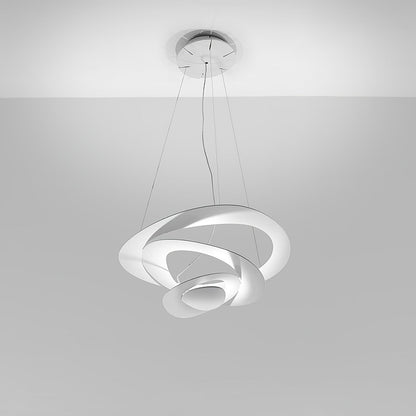 Pendant Lamp Modern Spiral Ring Design with Adjustable Suspension Cable