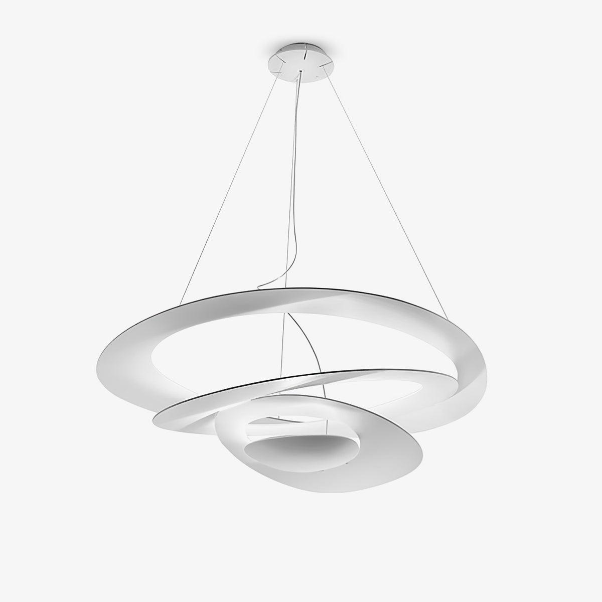 Pendant Lamp Modern Spiral Ring Design with Adjustable Suspension Cable