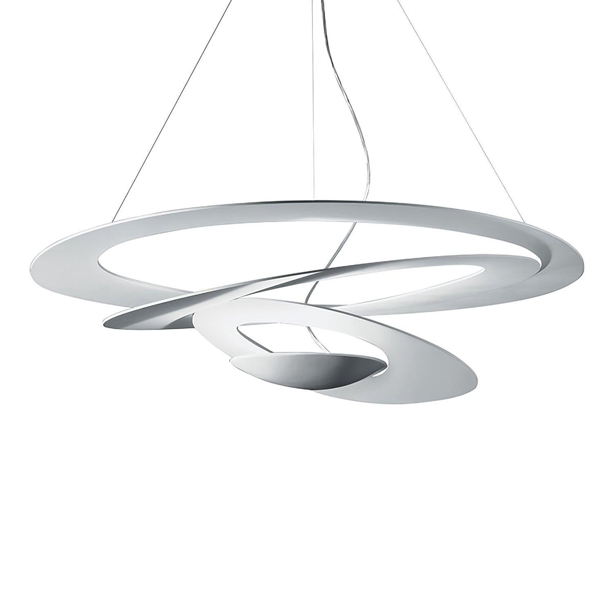 Pendant Lamp Modern Spiral Ring Design with Adjustable Suspension Cable