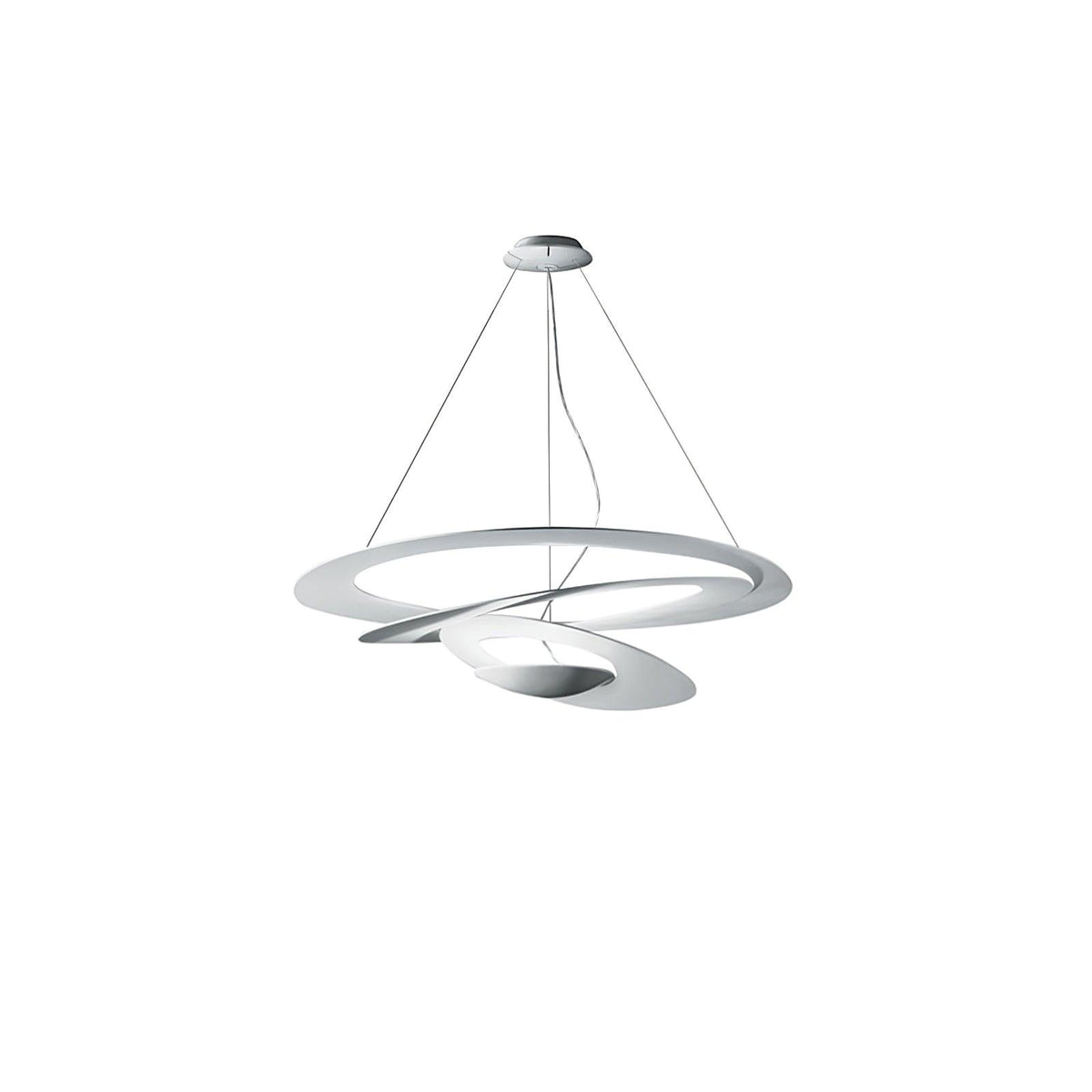 Pendant Lamp Modern Spiral Ring Design with Adjustable Suspension Cable