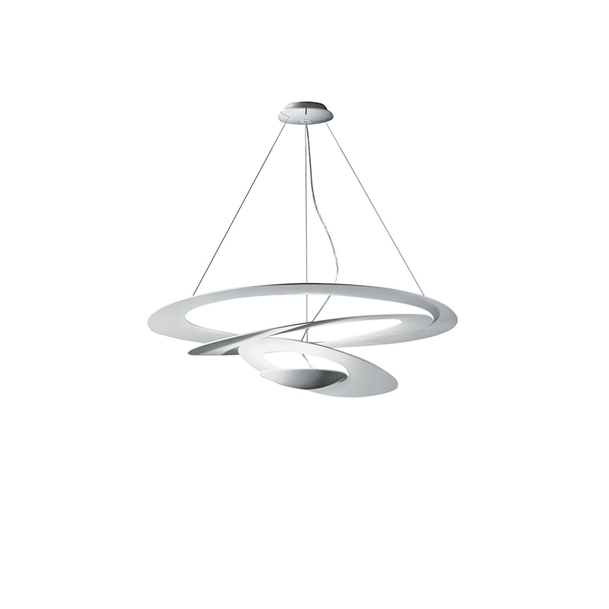 Pendant Lamp Modern Spiral Ring Design with Adjustable Suspension Cable