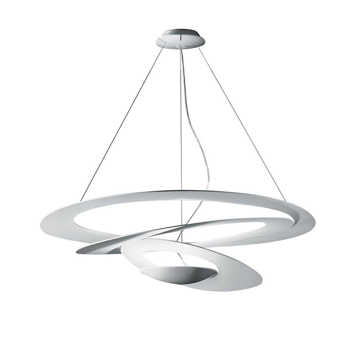 Pendant Lamp Modern Spiral Ring Design with Adjustable Suspension Cable