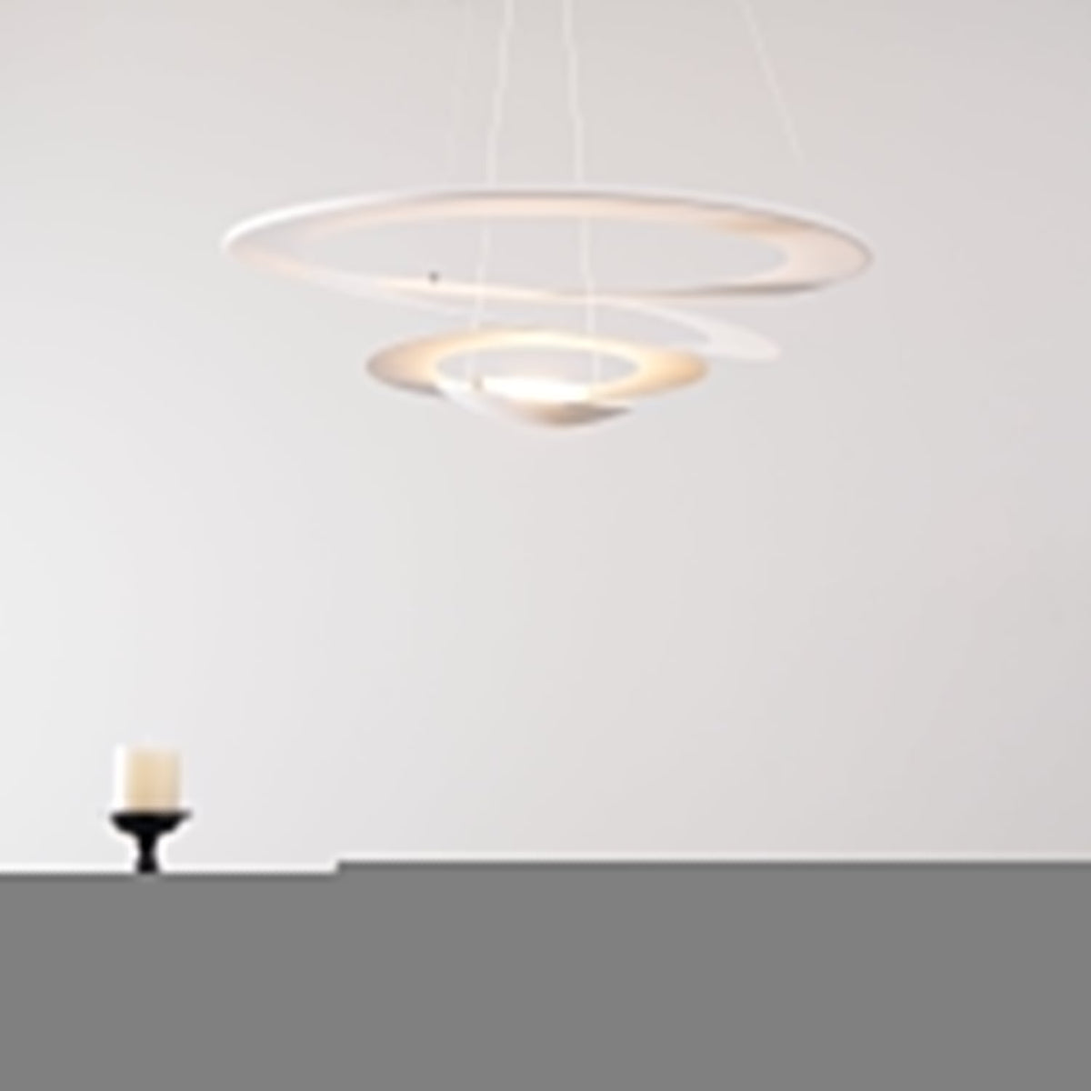Pendant Lamp Modern Spiral Ring Design with Adjustable Suspension Cable