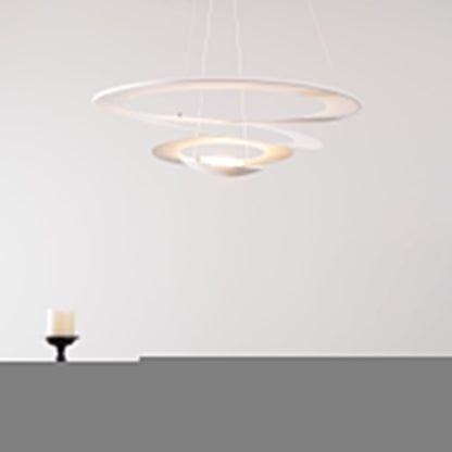 Pendant Lamp Modern Spiral Ring Design with Adjustable Suspension Cable