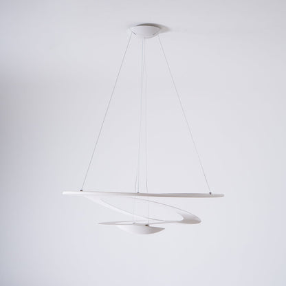 Pendant Lamp Modern Spiral Ring Design with Adjustable Suspension Cable