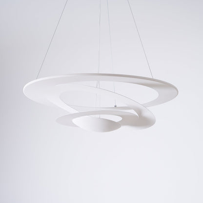 Pendant Lamp Modern Spiral Ring Design with Adjustable Suspension Cable