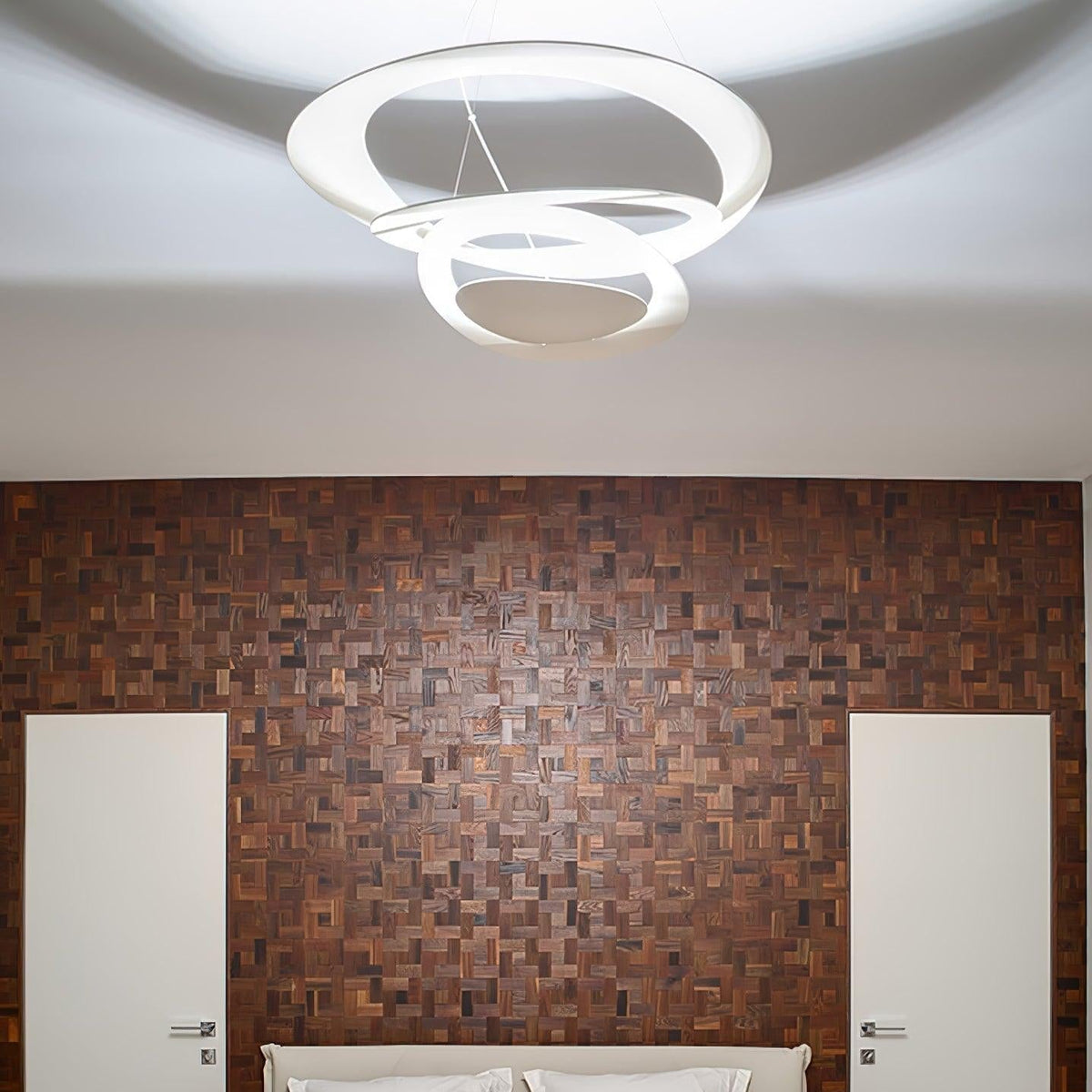 Pendant Lamp Modern Spiral Ring Design with Adjustable Suspension Cable