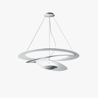Pendant Lamp Modern Spiral Ring Design with Adjustable Suspension Cable