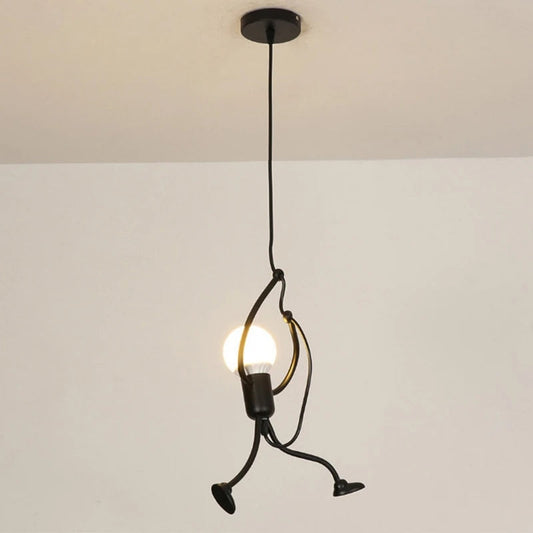 Pendant Lamp Modern with Climbing Figure Design