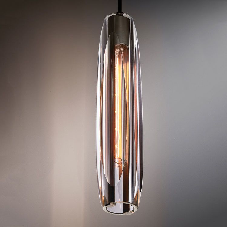 Pendant Lamp Modern with Crystal Glass Shade and Adjustable Drop