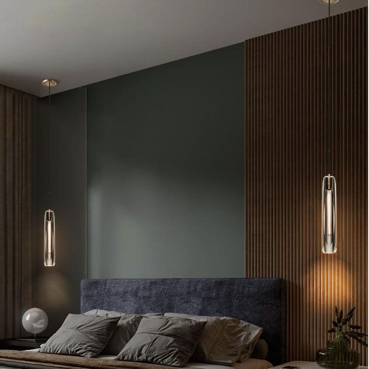 Pendant Lamp Modern with Crystal Glass Shade and Adjustable Drop