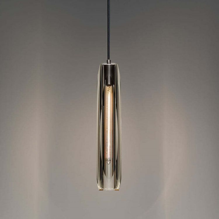 Pendant Lamp Modern with Crystal Glass Shade and Adjustable Drop