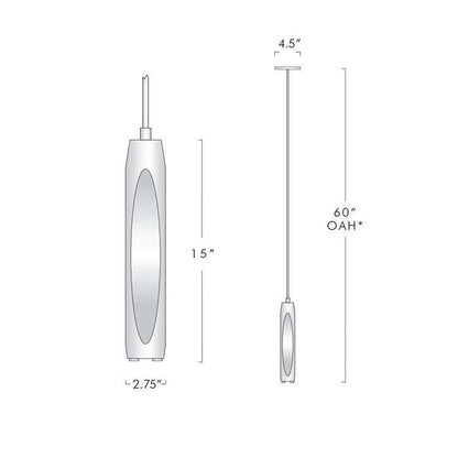 Pendant Lamp Modern with Crystal Glass Shade and Adjustable Drop