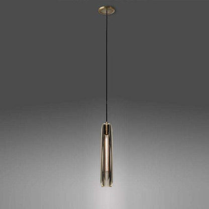 Pendant Lamp Modern with Crystal Glass Shade and Adjustable Drop