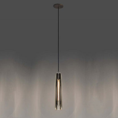 Pendant Lamp Modern with Crystal Glass Shade and Adjustable Drop