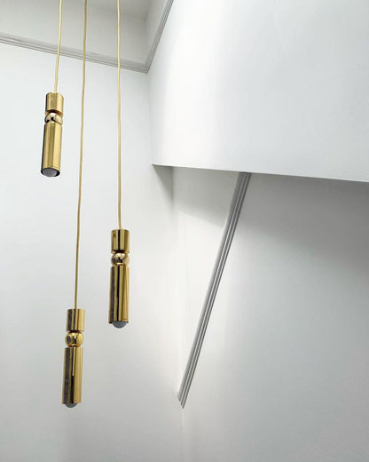 Pendant Lamp Modern with Cylindrical Body and Sphere Detail