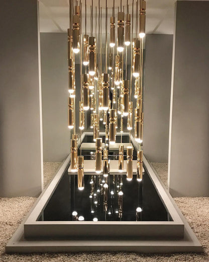 Pendant Lamp Modern with Cylindrical Body and Sphere Detail
