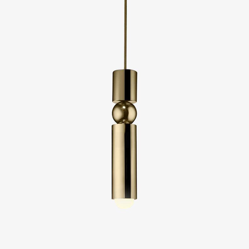 Pendant Lamp Modern with Cylindrical Body and Sphere Detail