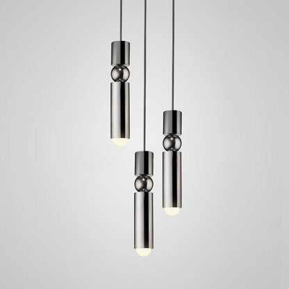 Pendant Lamp Modern with Cylindrical Body and Sphere Detail