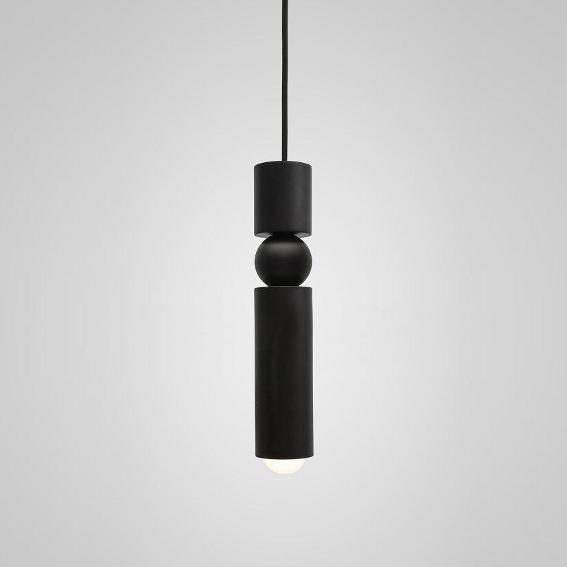 Pendant Lamp Modern with Cylindrical Body and Sphere Detail