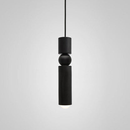 Pendant Lamp Modern with Cylindrical Body and Sphere Detail