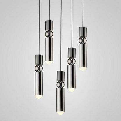 Pendant Lamp Modern with Cylindrical Body and Sphere Detail