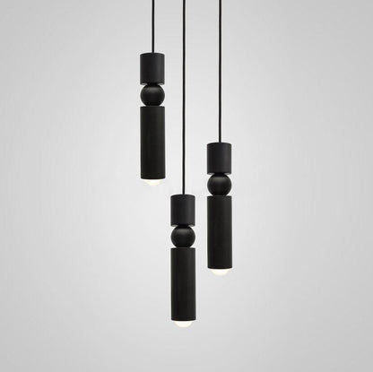 Pendant Lamp Modern with Cylindrical Body and Sphere Detail