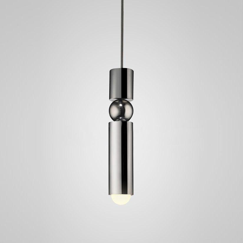 Pendant Lamp Modern with Cylindrical Body and Sphere Detail