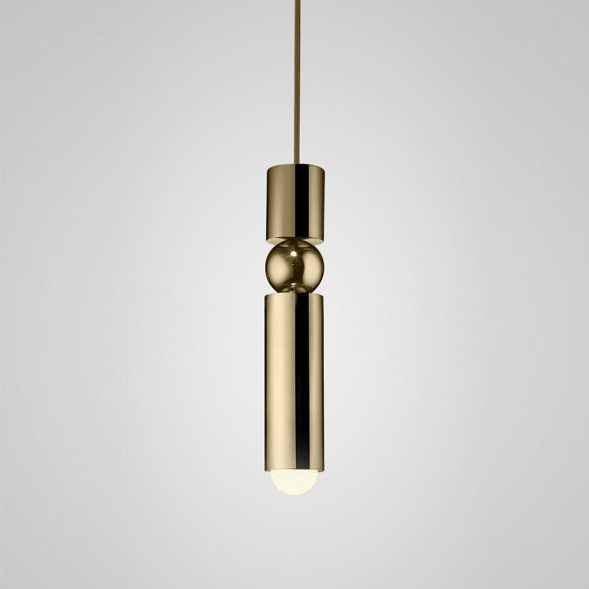 Pendant Lamp Modern with Cylindrical Body and Sphere Detail