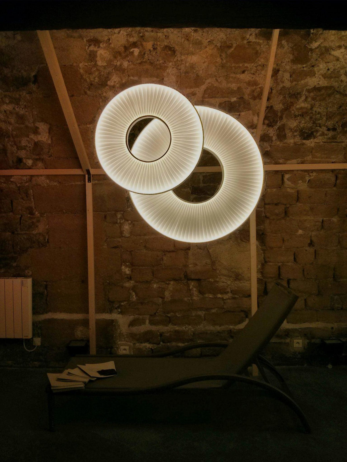 Pendant Lamp Modern with Round Pleated Shade and Open Center