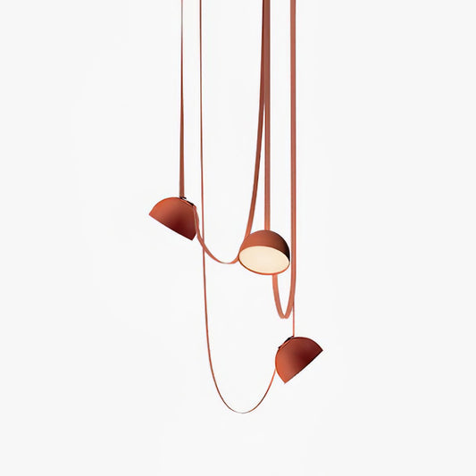 Pendant Lamp Modern with Tilting Dome Shades and Adjustable Cord Cluster