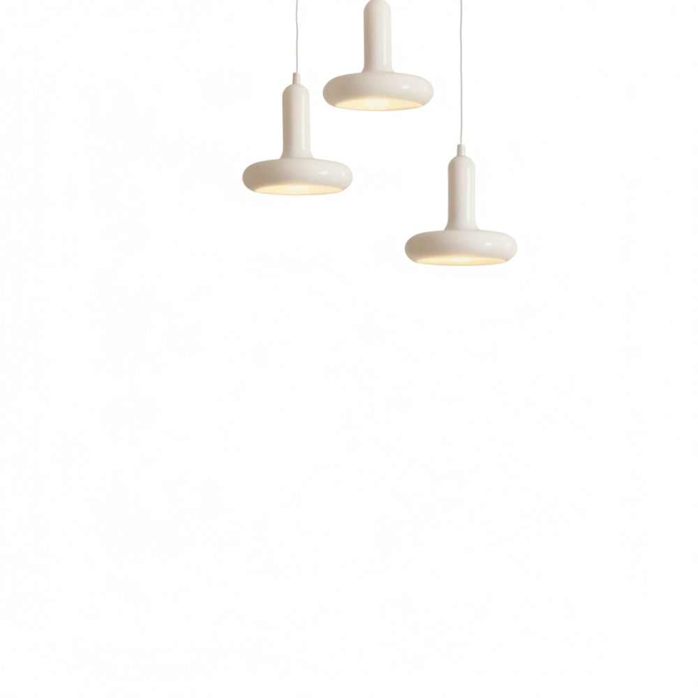Pendant Lamp Retro Bauhaus Style with Rounded Shade and Adjustable Height